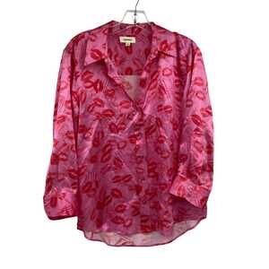 L’agence Pink Silk Button-Up Shirt | Women’s Size M